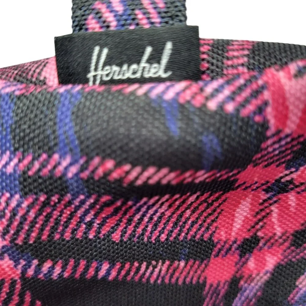 Herschel Kids Pencil Case Pink Plaid With Zippered Compartment & Handle